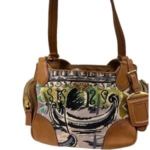 Prada Venice water color Artistic Multicolor Shoulder Bag